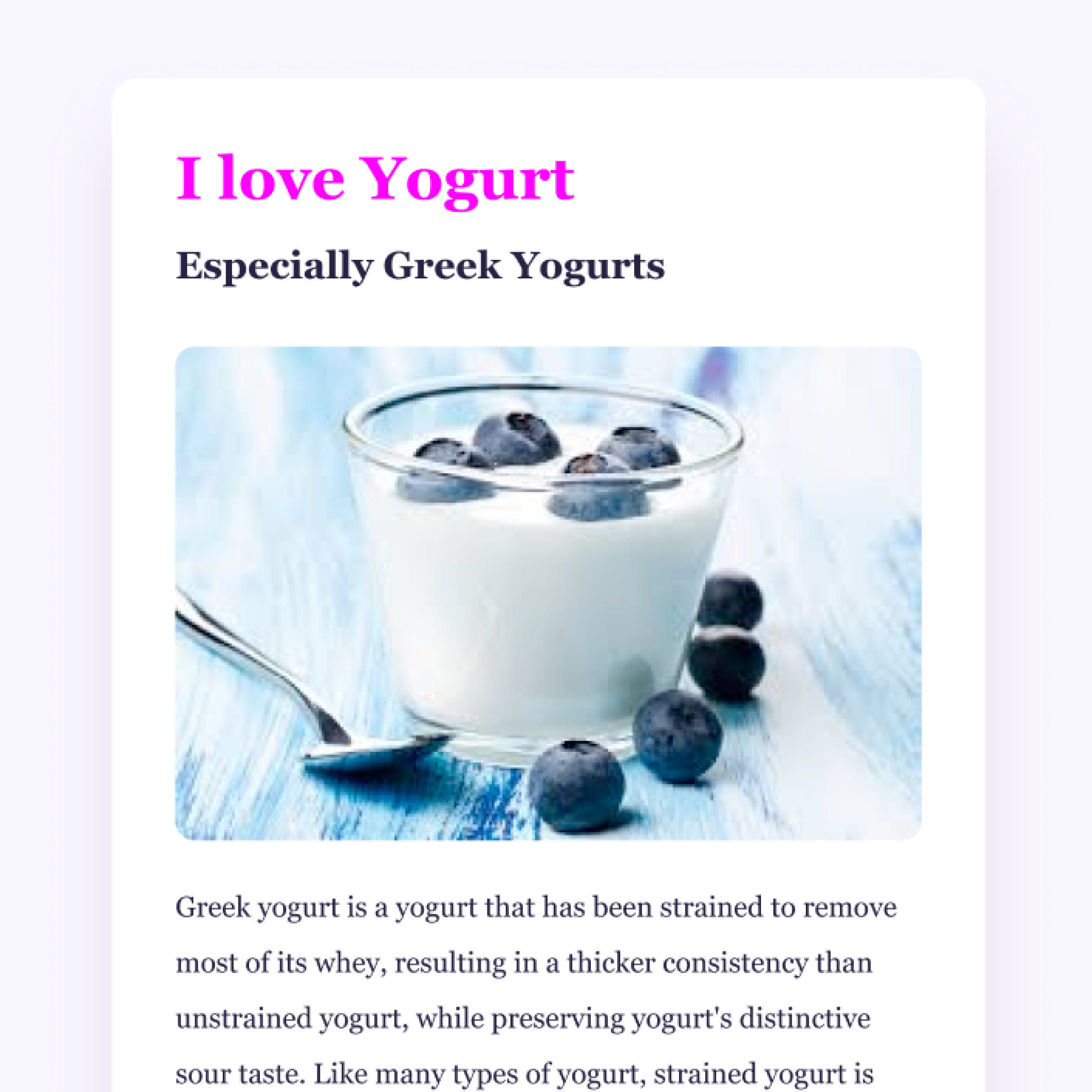 Yogurt project image